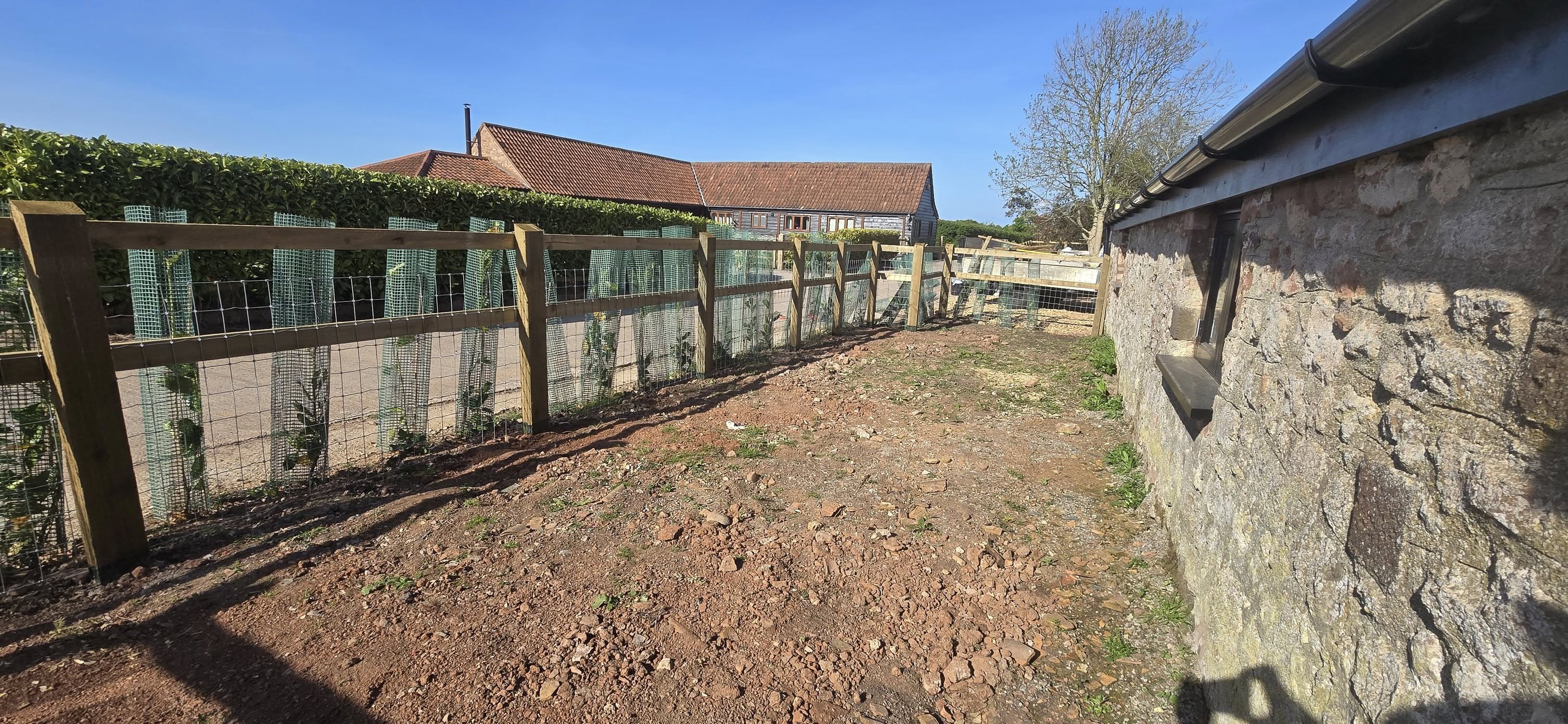 Garden boundary fencing